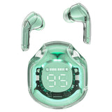 Casti wireless Acefast (T8), USB-C, IPX4, Bluetooth 5.3, AI Call Reducere zgomot, Afisaj digital, 480mAh, verde menta