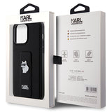 Husa pentru iPhone 14 Pro Max, Karl Lagerfeld Saffiano Gripstand (KLHCP14XGSACHPK), negru