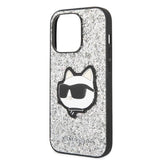 Husa pentru iPhone 14 Pro Max, Karl Lagerfeld Hardcase Glitter (KLHCP14XG2CPS), argintiu