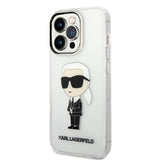 Husa pentru iPhone 14 Pro Max, Karl Lagerfeld Hardcase Transparent (KLHCP14XHNIKTCT), transparenta