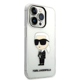 Husa pentru iPhone 14 Pro Max, Karl Lagerfeld Hardcase Transparent (KLHCP14XHNIKTCT), transparenta