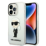 Husa pentru iPhone 14 Pro Max, Karl Lagerfeld Hardcase Transparent (KLHCP14XHNIKTCT), transparenta
