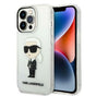 Husa pentru iPhone 14 Pro Max, Karl Lagerfeld Hardcase Transparent (KLHCP14XHNIKTCT), transparenta