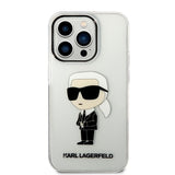 Husa pentru iPhone 14 Pro Max, Karl Lagerfeld Hardcase Transparent (KLHCP14XHNIKTCT), transparenta