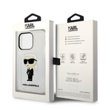 Husa pentru iPhone 14 Pro Max, Karl Lagerfeld Hardcase Transparent (KLHCP14XHNIKTCT), transparenta