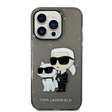 Husa pentru iPhone 14 Pro Max, Karl Lagerfeld Hardcase Glitter (KLHCP14XHNKCTGK), negru