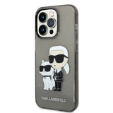 Husa pentru iPhone 14 Pro Max, Karl Lagerfeld Hardcase Glitter (KLHCP14XHNKCTGK), negru