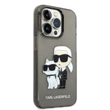 Husa pentru iPhone 14 Pro Max, Karl Lagerfeld Hardcase Glitter (KLHCP14XHNKCTGK), negru