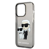 Husa pentru iPhone 14 Pro Max, Karl Lagerfeld Hardcase Glitter (KLHCP14XHNKCTGK), negru