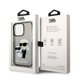 Husa pentru iPhone 14 Pro Max, Karl Lagerfeld Hardcase Glitter (KLHCP14XHNKCTGK), negru
