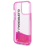 Husa pentru iPhone 14 Pro Max, Karl Lagerfeld Hardcase Liquid Glitter (KLHCP14XLCKVF), roz
