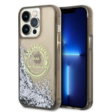 Husa pentru iPhone 14 Pro Max, Karl Lagerfeld Hardcase Liquid Glitter (KLHCP14XLCRSGRK), negru