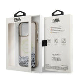 Husa pentru iPhone 14 Pro Max, Karl Lagerfeld Hardcase Liquid Glitter (KLHCP14XLCRSGRK), negru