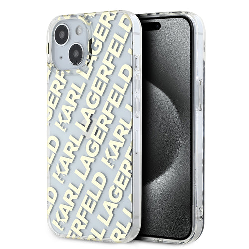Husa pentru iPhone 15, Karl Lagerfeld IML Lux (KLHCP15SHKFOEMD), auriu