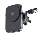 Suport auto Acefast cu Incarcare Wireless (D18), pentru iPhone, 2in1 Incarcare Wireless rapida, pentru Air Vant, Clip blocare, negru