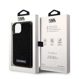 Husa pentru iPhone 15, Karl Lagerfeld Hardcase Rhinestone (KLHCP15SHDSPLK), negru