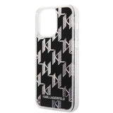 Husa pentru iPhone 14 Pro Max, Karl Lagerfeld Hardcase Liquid Glitter (KLHCP14XLMNMK), negru
