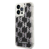 Husa pentru iPhone 14 Pro Max, Karl Lagerfeld Hardcase Liquid Glitter (KLHCP14XLMNMK), negru