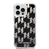 Husa pentru iPhone 14 Pro Max, Karl Lagerfeld Hardcase Liquid Glitter (KLHCP14XLMNMK), negru