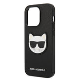 Husa pentru iPhone 14 Pro Max, Karl Lagerfeld Saffiano (KLHCP14XSAPCHK), negru