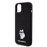 Husa pentru iPhone 15 Plus, Karl Lagerfeld Silicone (KLHCP15MSMHCNPK), negru
