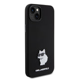 Husa pentru iPhone 15 Plus, Karl Lagerfeld Silicone (KLHCP15MSMHCNPK), negru