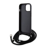 Husa pentru iPhone 15 Plus, Karl Lagerfeld Saffiano Crossbody (KLHCP15MSAKCPSK), negru