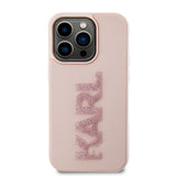 Husa pentru iPhone 15 Pro, Karl Lagerfeld 3D Design (KLHCP15L3DMBKCP), roz