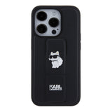 Husa pentru iPhone 15 Pro, Karl Lagerfeld Saffiano Gripstand (KLHCP15LGSACHPK), negru