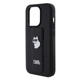 Husa pentru iPhone 15 Pro, Karl Lagerfeld Saffiano Gripstand (KLHCP15LGSACHPK), negru