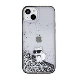 Husa pentru iPhone 15 Plus, Karl Lagerfeld Hardcase Liquid Glitter (KLHCP15MLKCNSK), transparenta