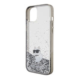 Husa pentru iPhone 15 Plus, Karl Lagerfeld Hardcase Liquid Glitter (KLHCP15MLKCNSK), transparenta