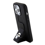 Husa pentru iPhone 15 Pro, Karl Lagerfeld Saffiano Gripstand (KLHCP15LGSAKCPK), negru
