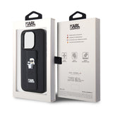 Husa pentru iPhone 15 Pro, Karl Lagerfeld Saffiano Gripstand (KLHCP15LGSAKCPK), negru