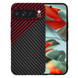 Husa pentru Google Pixel 9 Pro XL, Techsuit Carbonite FiberShell, rosu inchis