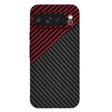 Husa pentru Google Pixel 9 Pro XL, Techsuit Carbonite FiberShell, rosu inchis
