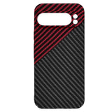 Husa pentru Google Pixel 9 Pro XL, Techsuit Carbonite FiberShell, rosu inchis