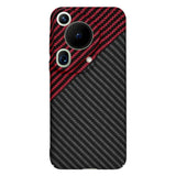 Husa pentru Huawei Pura 70 Ultra, Techsuit Carbonite FiberShell, rosu inchis