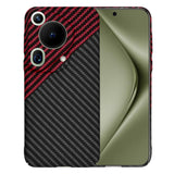 Husa pentru Huawei Pura 70 Ultra, Techsuit Carbonite FiberShell, rosu inchis