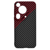 Husa pentru Huawei Pura 70 Ultra, Techsuit Carbonite FiberShell, rosu inchis