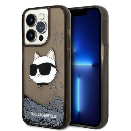 Husa pentru iPhone 14 Pro Max, Karl Lagerfeld Hardcase Glitter (KLHCP14XLNCHCK), negru