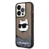 Husa pentru iPhone 14 Pro Max, Karl Lagerfeld Hardcase Glitter (KLHCP14XLNCHCK), negru