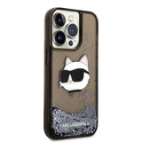 Husa pentru iPhone 14 Pro Max, Karl Lagerfeld Hardcase Glitter (KLHCP14XLNCHCK), negru