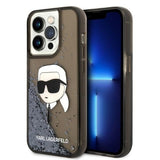 Husa pentru iPhone 14 Pro Max, Karl Lagerfeld Hardcase Glitter (KLHCP14XLNKHCK), negru