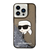Husa pentru iPhone 14 Pro Max, Karl Lagerfeld Hardcase Glitter (KLHCP14XLNKHCK), negru