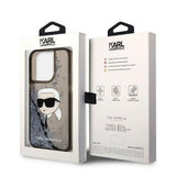 Husa pentru iPhone 14 Pro Max, Karl Lagerfeld Hardcase Glitter (KLHCP14XLNKHCK), negru