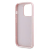 Husa pentru iPhone 14 Pro Max, Karl Lagerfeld Diagonal Quilted Script (KLHCP14XPQDSMGP), roz