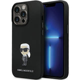 Husa pentru iPhone 14 Pro Max, Karl Lagerfeld Silicone (KLHCP14XSMHKNPK), negru