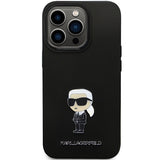 Husa pentru iPhone 14 Pro Max, Karl Lagerfeld Silicone (KLHCP14XSMHKNPK), negru