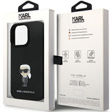 Husa pentru iPhone 14 Pro Max, Karl Lagerfeld Silicone (KLHCP14XSMHKNPK), negru
